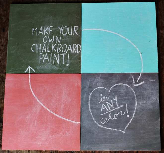photo of colored chalkboard paint