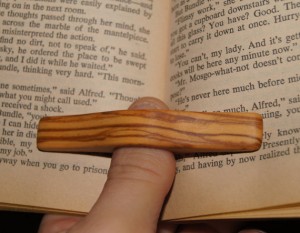 photo of wooden book holder