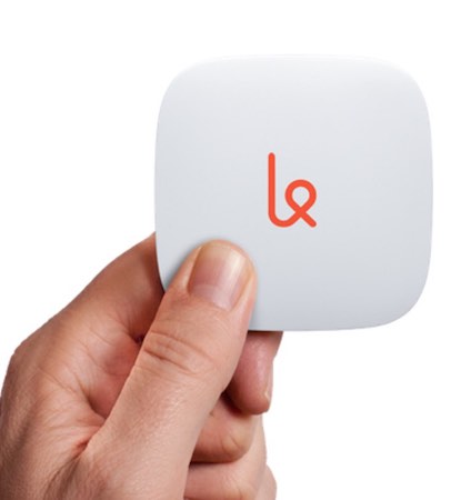 photo of the small karma hotspot device in someone's hand