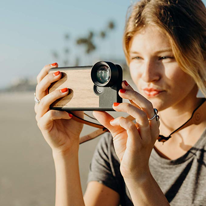 photo of phone with the lens attached